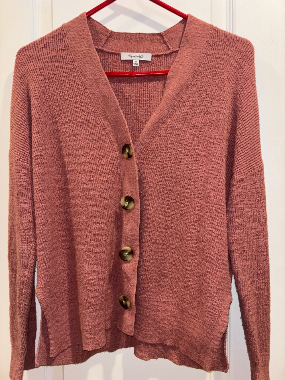 MADEWELL DUSTY ROSE BUTTON DOWN SWEATER OVERSIZED EXTRA SMALL
PRELOVED